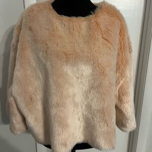 BNWT Zara Faux Fur Light Peach Sweater